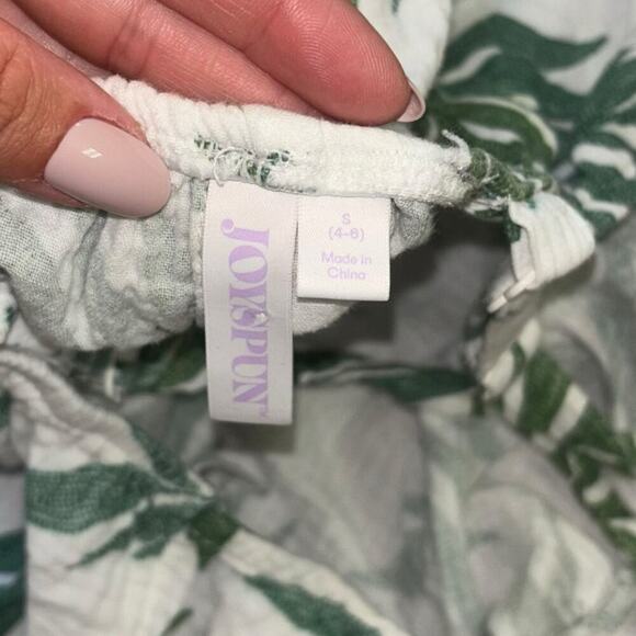 Joyspun 100% Cotton Palm Leaf 2 Piece Set Women’s Sz 4-6 Vacation Beach Costal - Picture 8 of 15